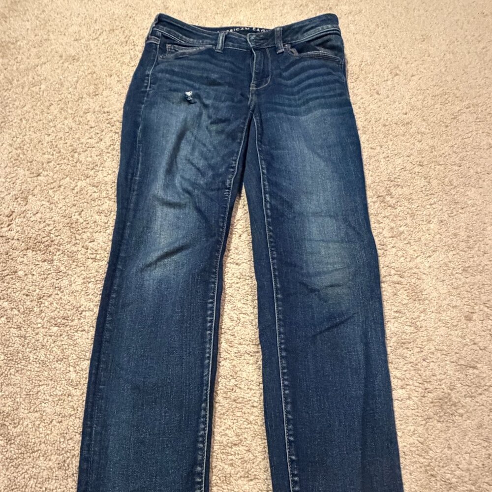 AMERICAN EAGLE NEXT LEVEL STRETCH BLUE JEANS WOMENS 8
